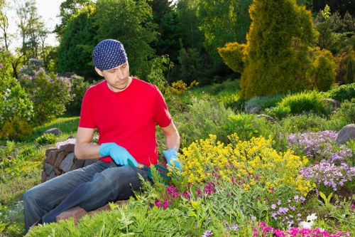 Decorative garden ornaments enhancing a Finsbury Park outdoor space